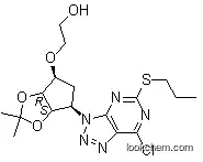 Molecular Structure of 376608-75-2 (2-[[(3aR,4S,6R,6aS)-6-[7-Chloro-5-(propylthio)-3H-1,2,3-triazolo[4,5-d]pyrimidin-3-yl]tetrahydro-2,2-dimethyl-4H-cyclopenta-1,3-dioxol-4-yl]oxy]-ethanol)